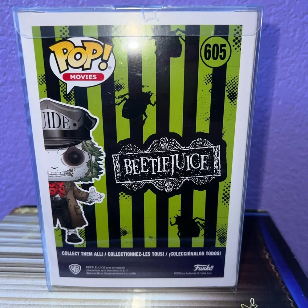 Pop! Movies Beetlejuice Vinyl Figure with Black and Red Accents